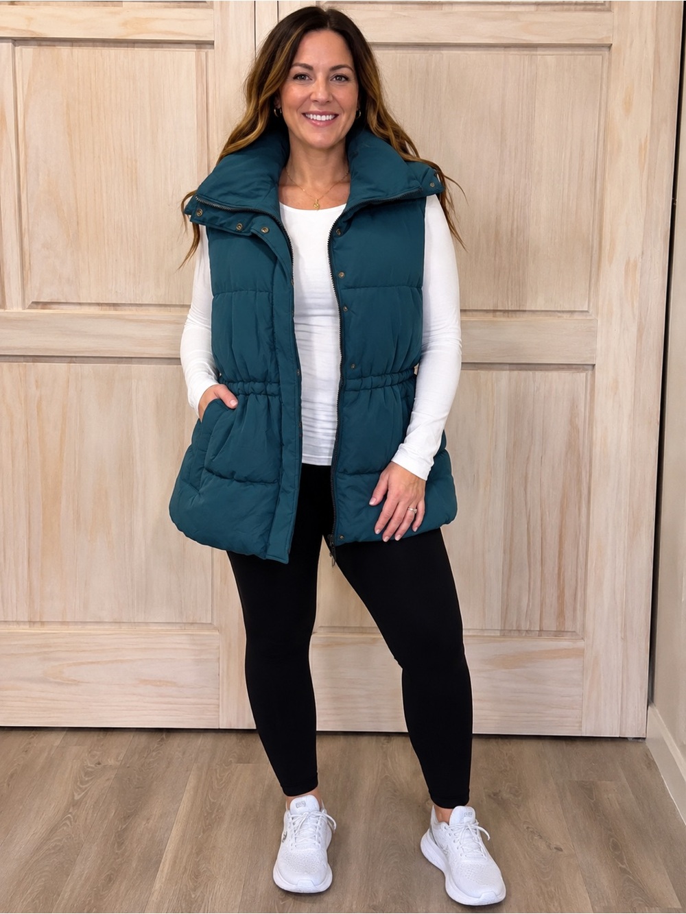 CALIA by Carrie Underwood Teal Puffer Vest